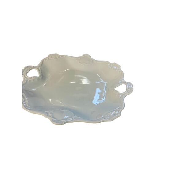 Kaiser Alka Kunst Vintage White Square Porcelain Handled Bon Bon Tray Dish - Picture 8 of 11